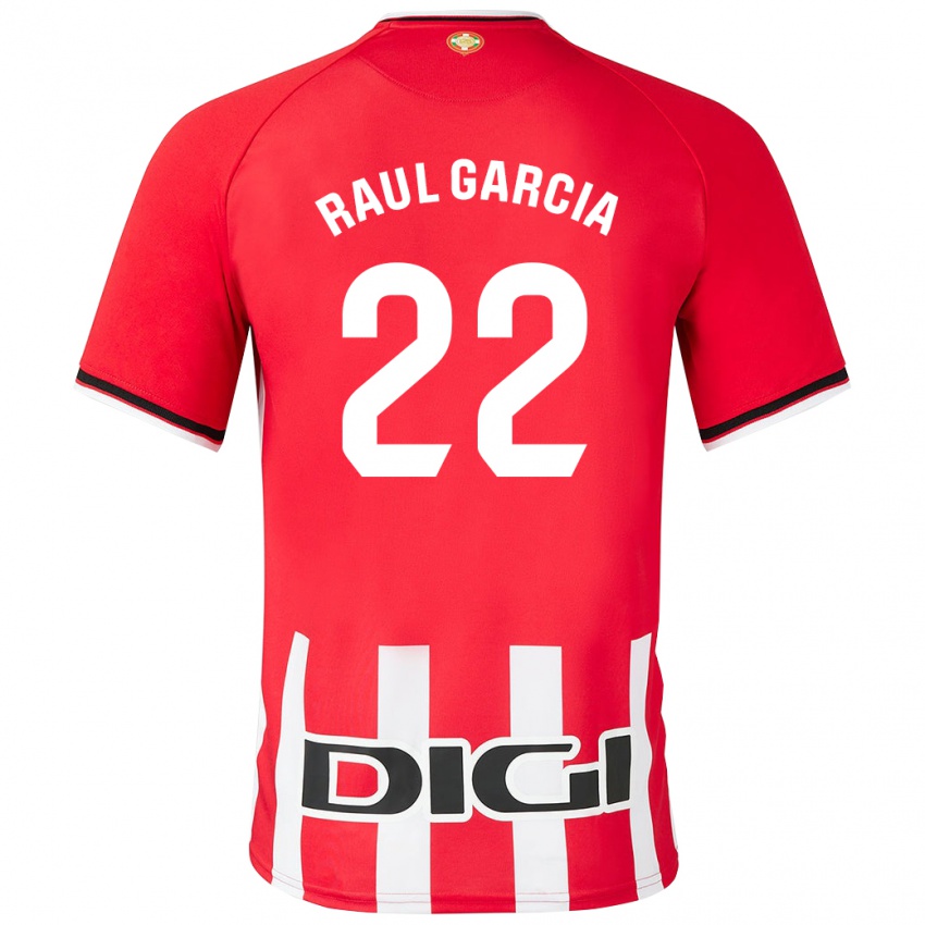 Mujer Camiseta Raul Garcia #22 Rojo 1ª Equipación 2023/24 La Camisa México