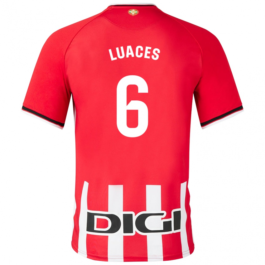 Mujer Camiseta Iraitz Luaces #6 Rojo 1ª Equipación 2023/24 La Camisa México