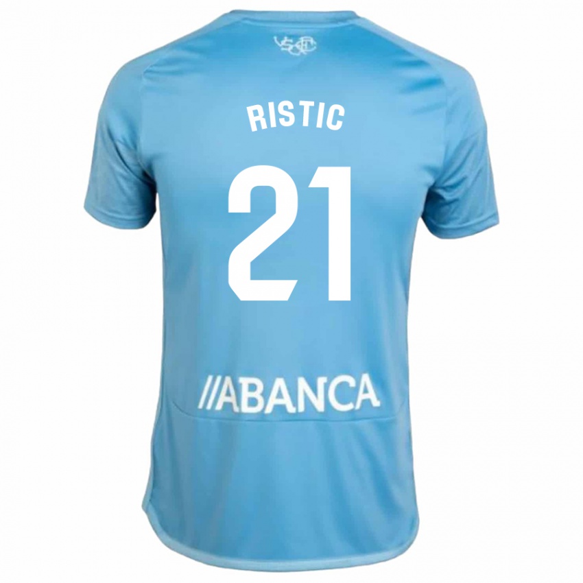 Mujer Camiseta Mihailo Ristic #21 Azul 1ª Equipación 2023/24 La Camisa México