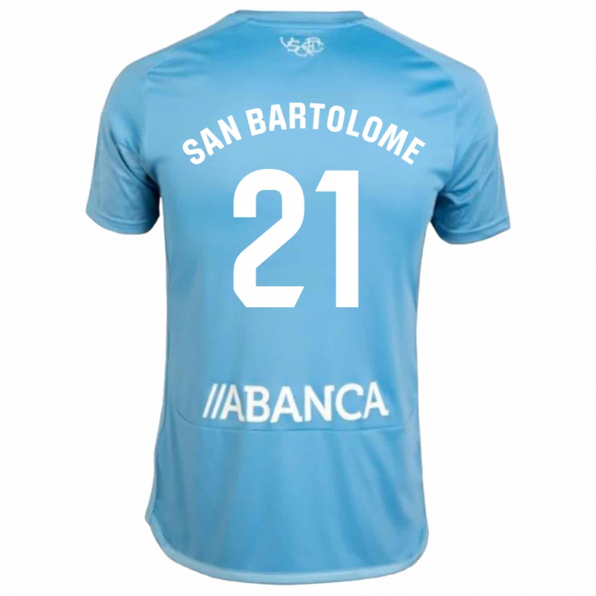Mujer Camiseta Victor San Bartolome #21 Azul 1ª Equipación 2023/24 La Camisa México