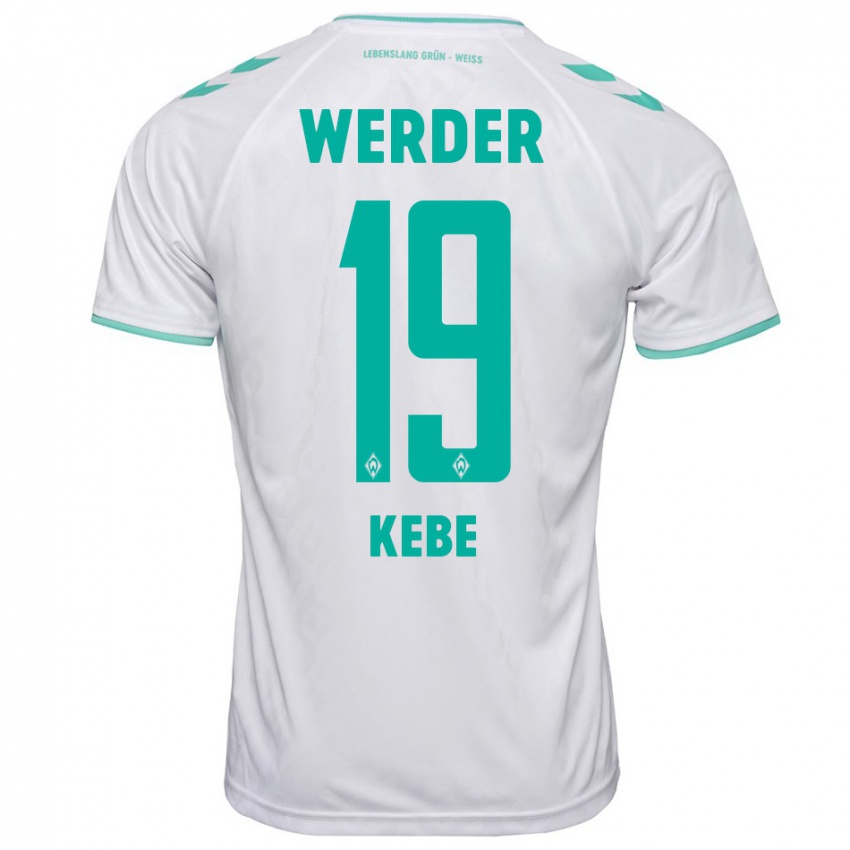 Mujer Camiseta David Kébé #19 Blanco 2ª Equipación 2023/24 La Camisa México