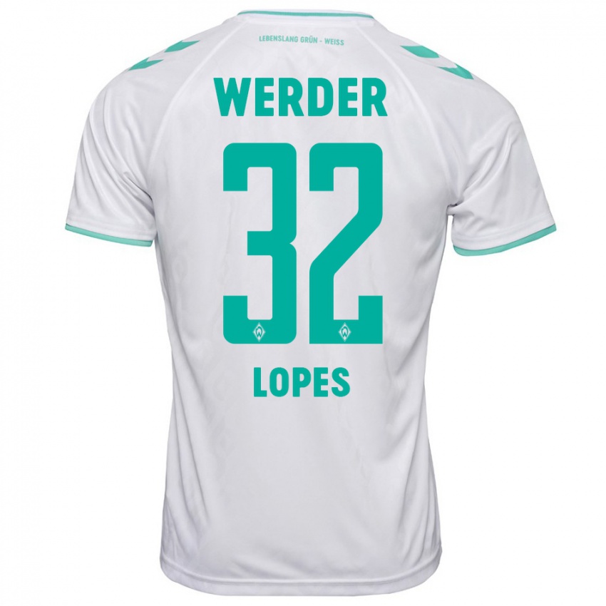 Mujer Camiseta Eugenio Lopes #32 Blanco 2ª Equipación 2023/24 La Camisa México