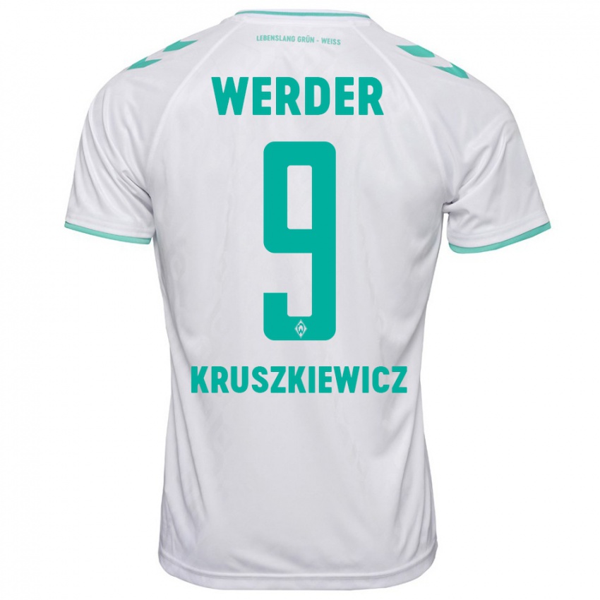 Mujer Camiseta Jakub Kruszkiewicz #9 Blanco 2ª Equipación 2023/24 La Camisa México