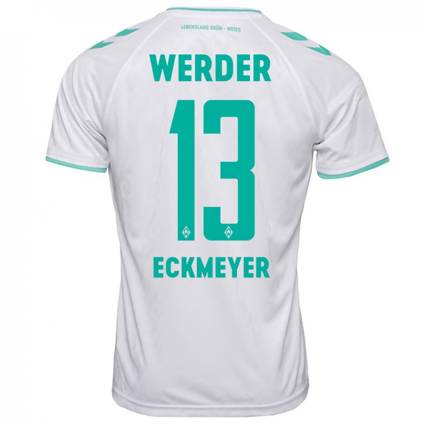 Mujer Camiseta Tjark Eckmeyer #13 Blanco 2ª Equipación 2023/24 La Camisa México