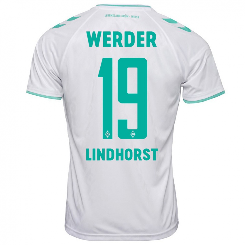 Mujer Camiseta Jerrit Lindhorst #19 Blanco 2ª Equipación 2023/24 La Camisa México