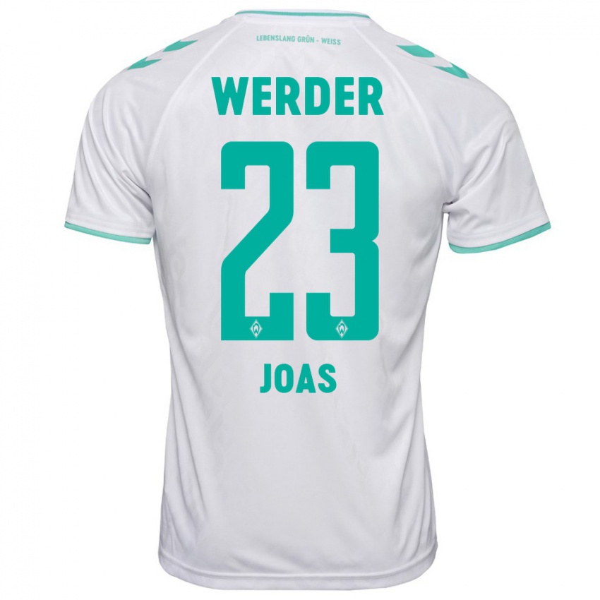 Mujer Camiseta Julius Joas #23 Blanco 2ª Equipación 2023/24 La Camisa México