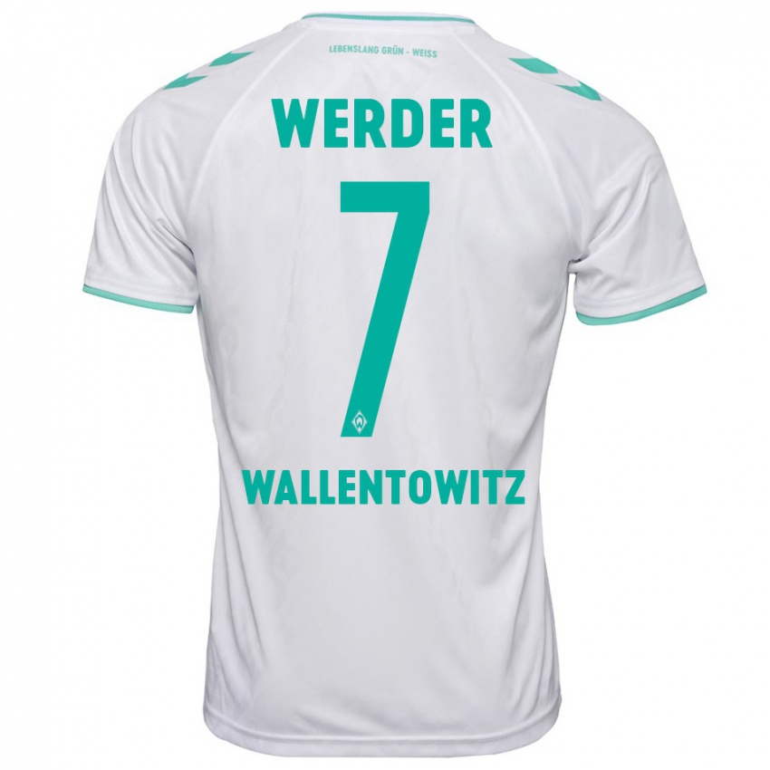 Mujer Camiseta Mika Wallentowitz #7 Blanco 2ª Equipación 2023/24 La Camisa México