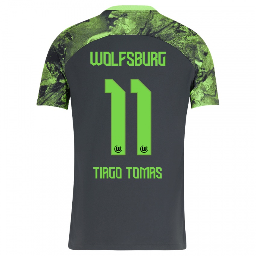 Mujer Camiseta Tiago Tomas #11 Gris Oscuro 2ª Equipación 2023/24 La Camisa México