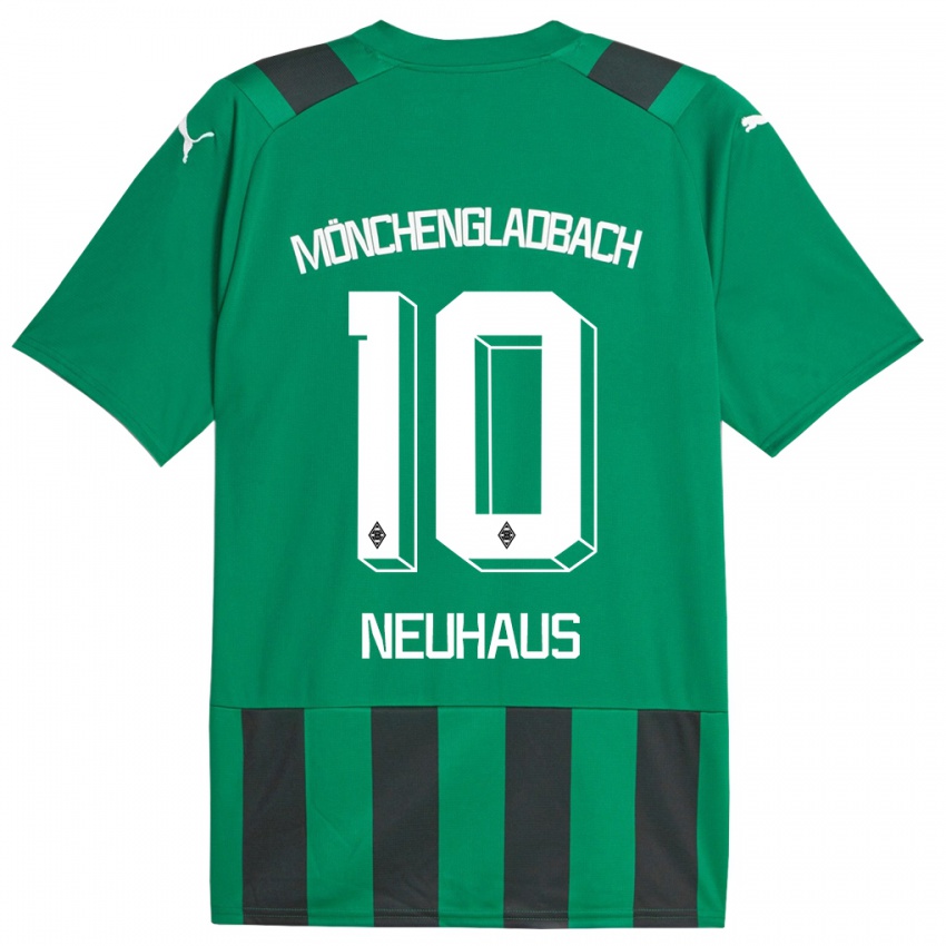 Mujer Camiseta Florian Neuhaus #10 Verde Negro 2ª Equipación 2023/24 La Camisa México