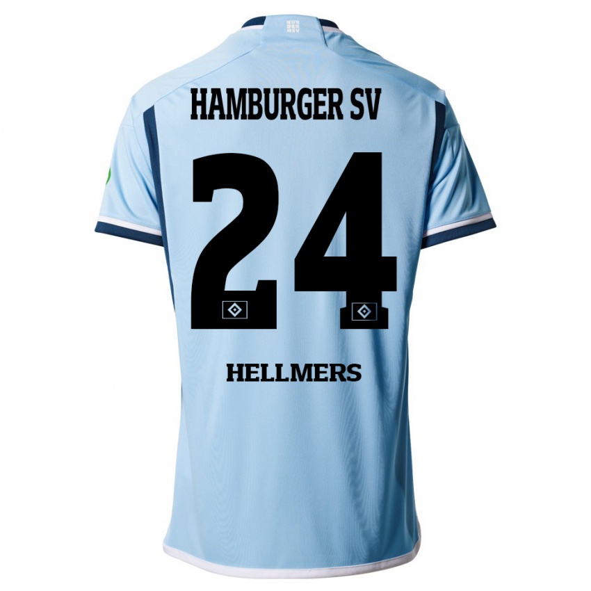 Mujer Camiseta Maximilian Hellmers #24 Azul 2ª Equipación 2023/24 La Camisa México