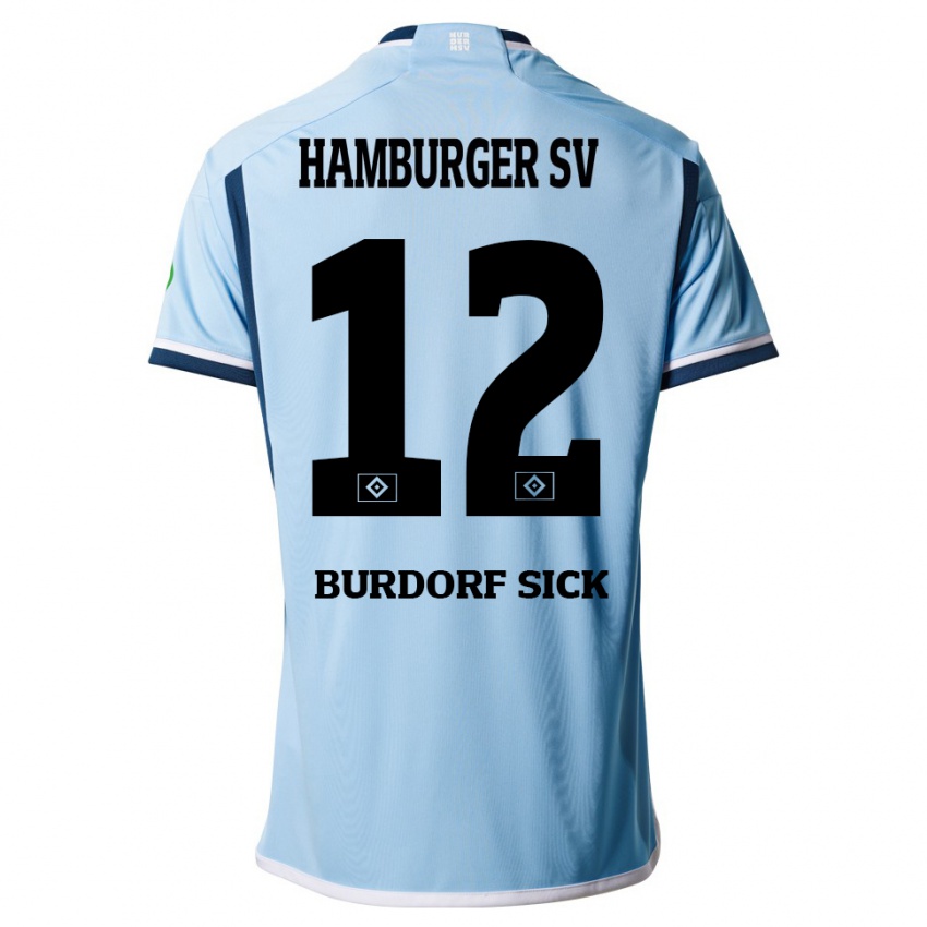 Mujer Camiseta Emma Burdorf-Sick #12 Azul 2ª Equipación 2023/24 La Camisa México