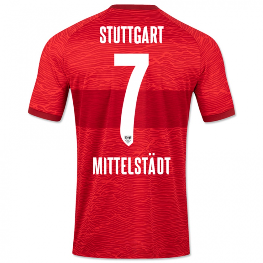 Mujer Camiseta Maximilian Mittelstädt #7 Rojo 2ª Equipación 2023/24 La Camisa México