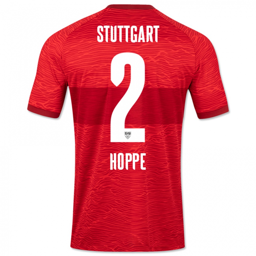 Mujer Camiseta Mattis Hoppe #2 Rojo 2ª Equipación 2023/24 La Camisa México