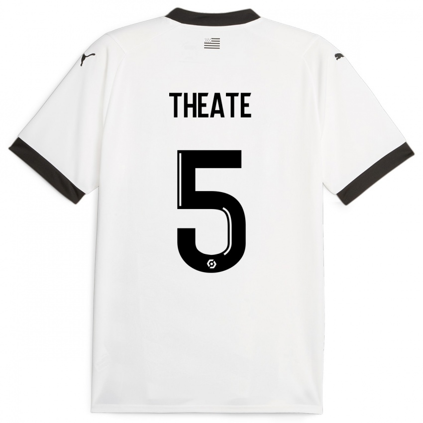 Mujer Camiseta Arthur Theate #5 Blanco 2ª Equipación 2023/24 La Camisa México