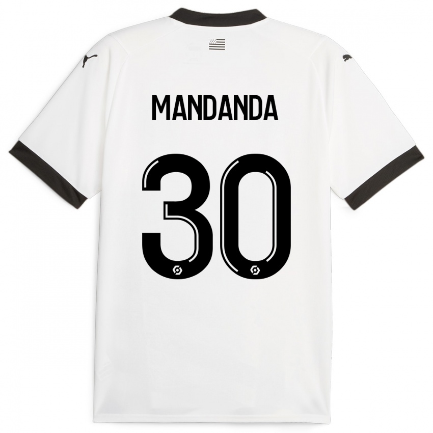 Mujer Camiseta Steve Mandanda #30 Blanco 2ª Equipación 2023/24 La Camisa México