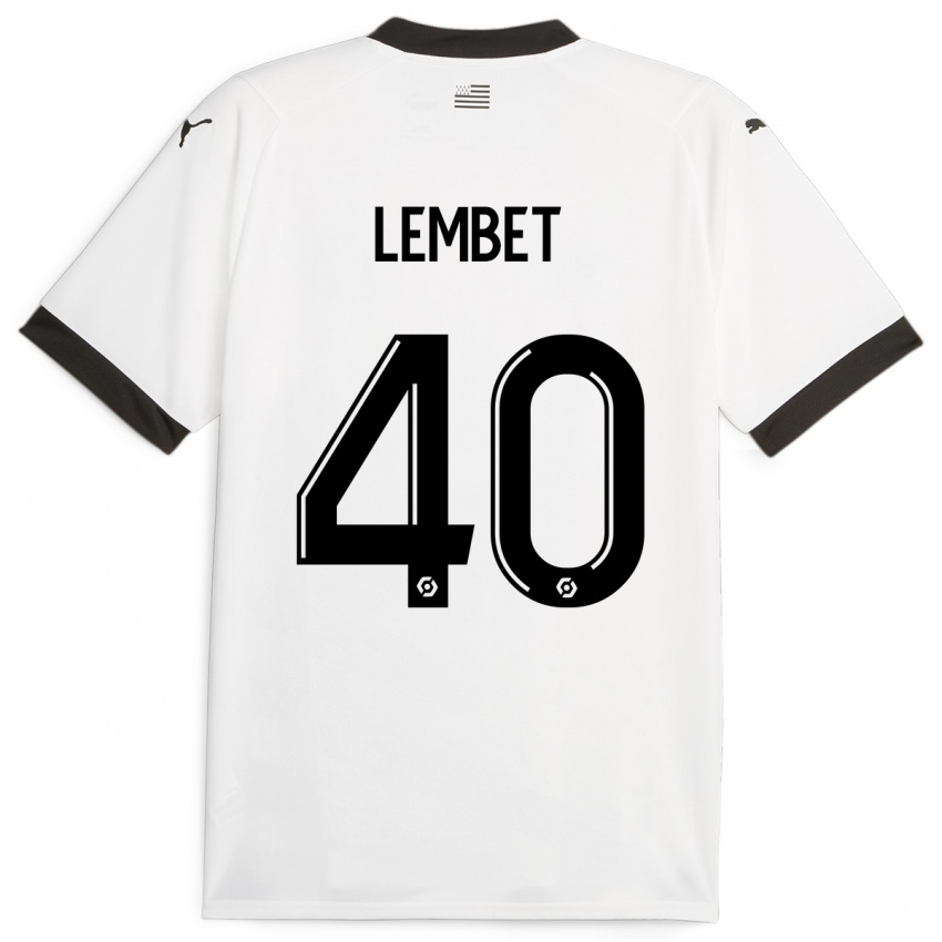 Mujer Camiseta Geoffrey Lembet #40 Blanco 2ª Equipación 2023/24 La Camisa México