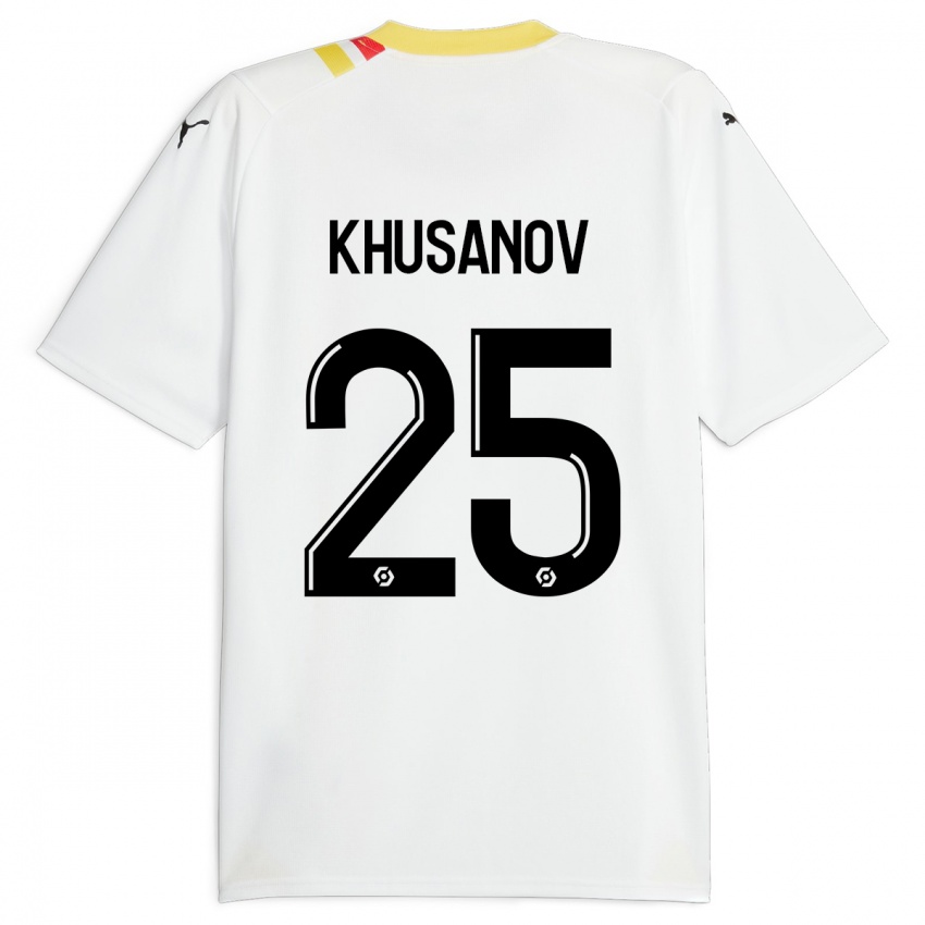 Mujer Camiseta Abdukodir Khusanov #25 Negro 2ª Equipación 2023/24 La Camisa México