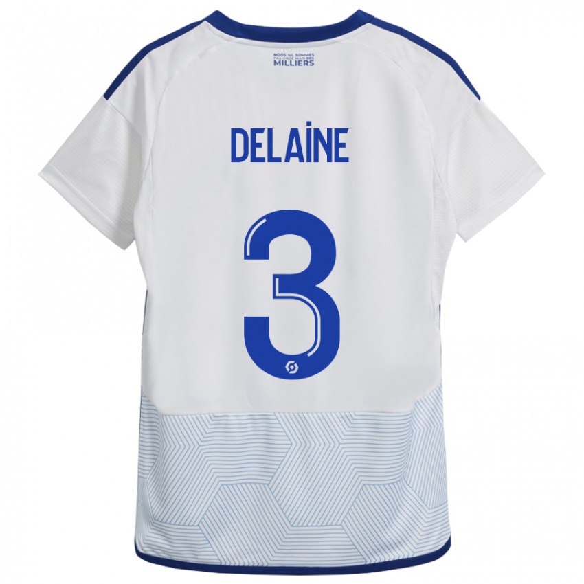Mujer Camiseta Thomas Delaine #3 Blanco 2ª Equipación 2023/24 La Camisa México
