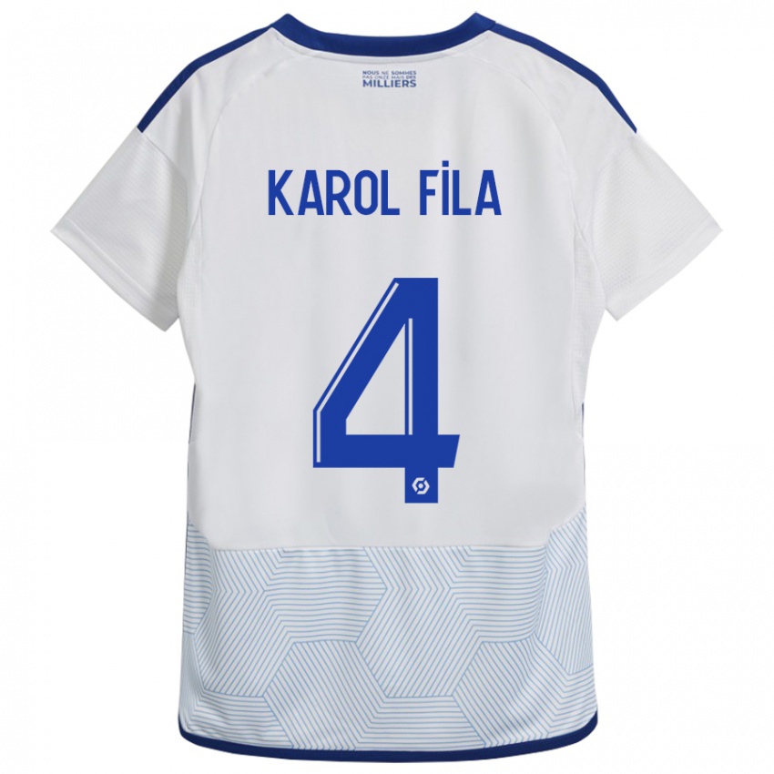 Mujer Camiseta Karol Fila #4 Blanco 2ª Equipación 2023/24 La Camisa México