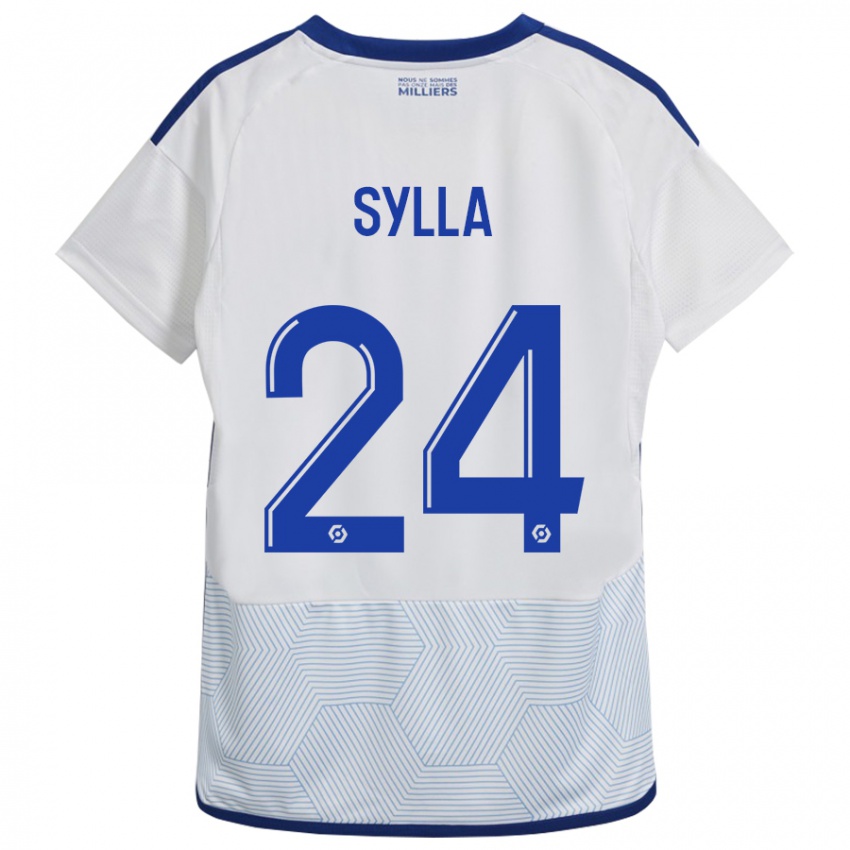 Mujer Camiseta Abakar Sylla #24 Blanco 2ª Equipación 2023/24 La Camisa México