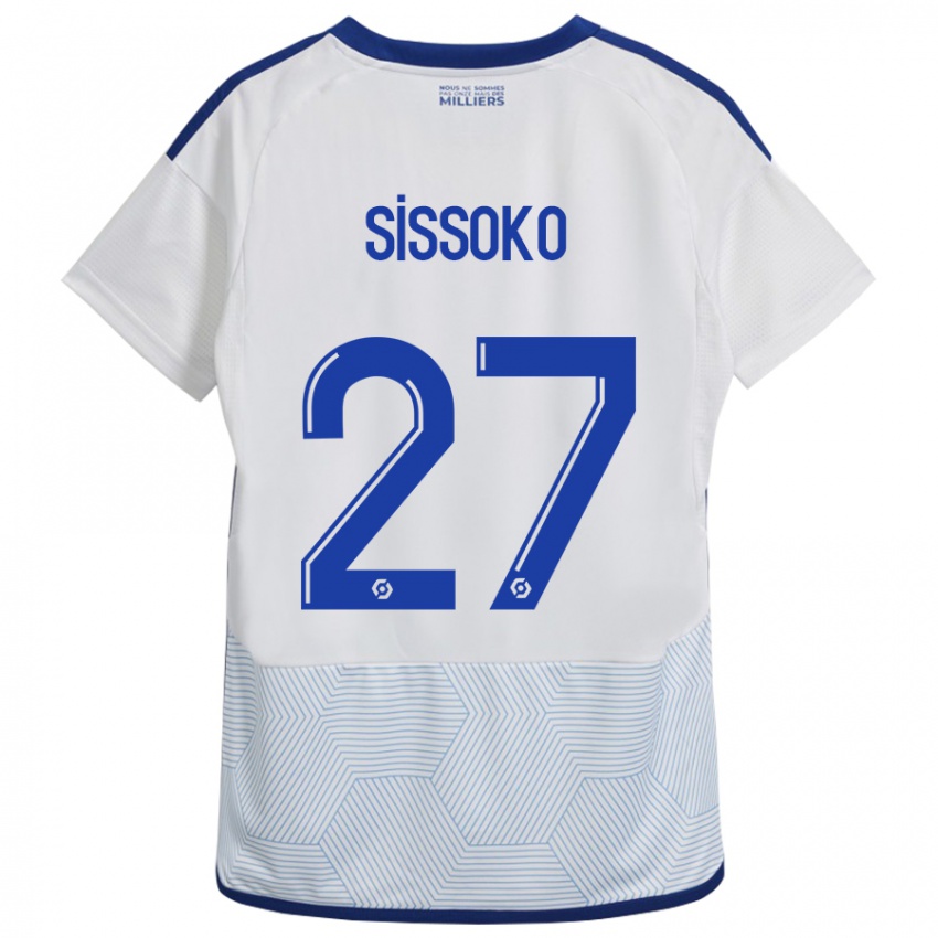 Mujer Camiseta Ibrahima Sissoko #27 Blanco 2ª Equipación 2023/24 La Camisa México