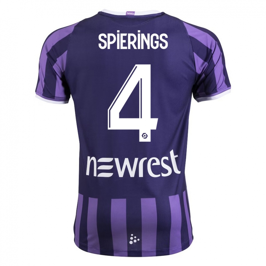 Mujer Camiseta Stijn Spierings #4 Morado 2ª Equipación 2023/24 La Camisa México