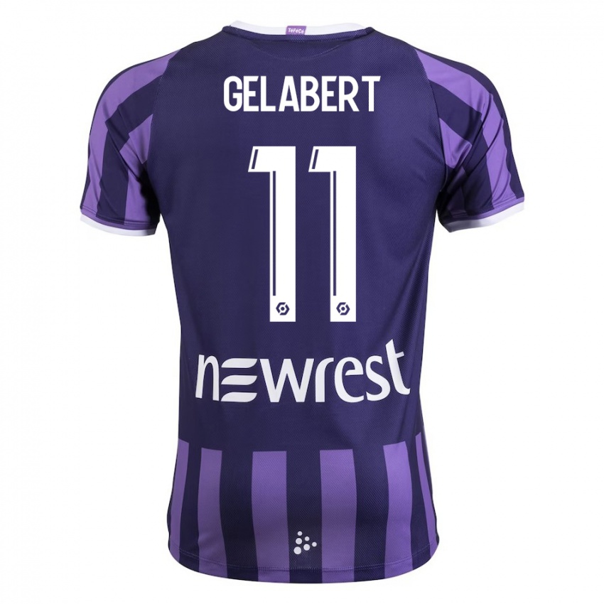 Mujer Camiseta César Gelabert #11 Morado 2ª Equipación 2023/24 La Camisa México