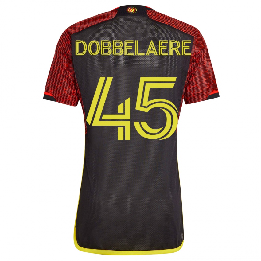 Mujer Camiseta Ethan Dobbelaere #45 Naranja 2ª Equipación 2023/24 La Camisa México