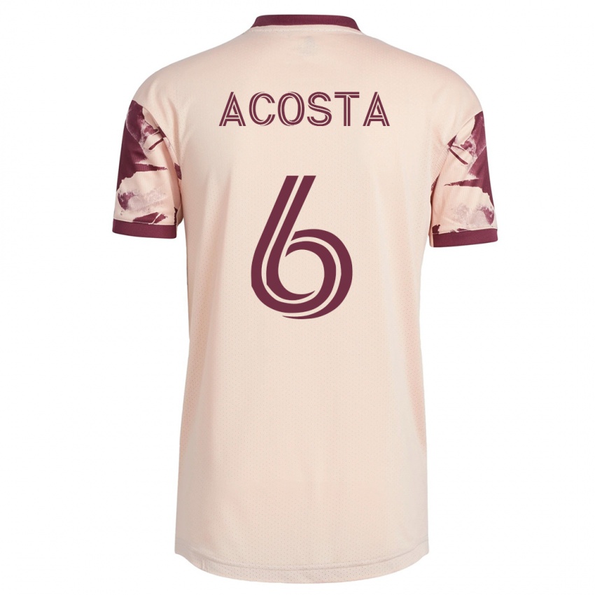 Mujer Camiseta Bryan Acosta #6 Blanquecino 2ª Equipación 2023/24 La Camisa México