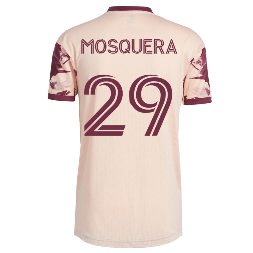 Mujer Camiseta Juan David Mosquera #29 Blanquecino 2ª Equipación 2023/24 La Camisa México