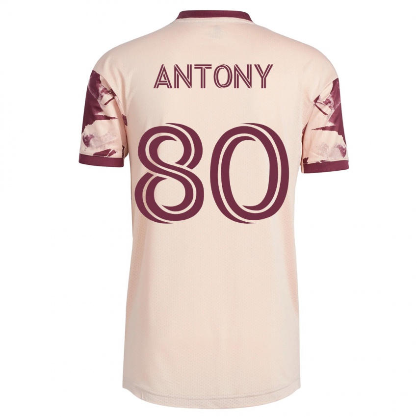 Mujer Camiseta Antony #80 Blanquecino 2ª Equipación 2023/24 La Camisa México