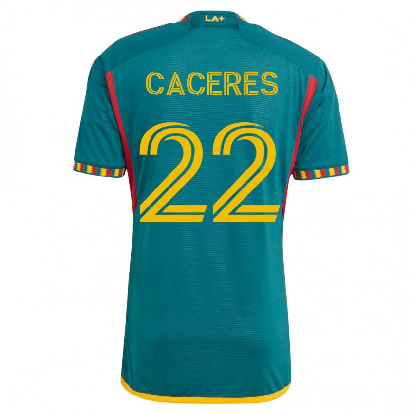 Mujer Camiseta Martín Cáceres #22 Verde 2ª Equipación 2023/24 La Camisa México