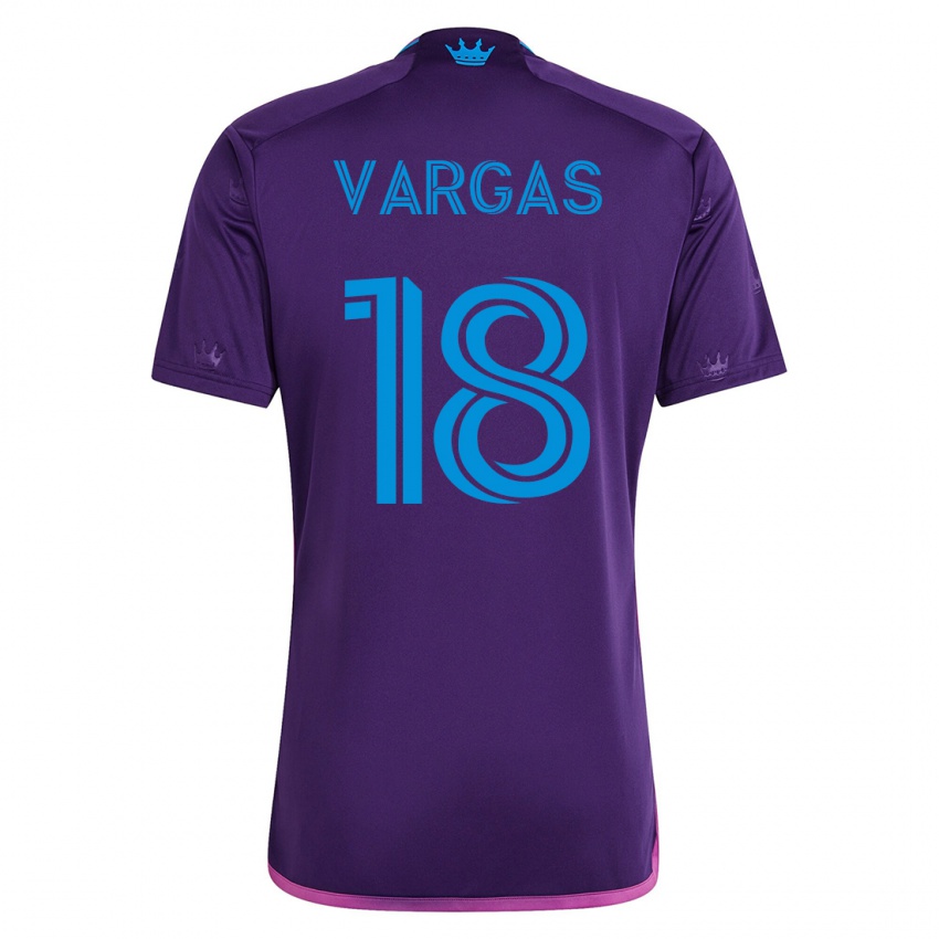 Mujer Camiseta Kerwin Vargas #18 Violeta 2ª Equipación 2023/24 La Camisa México