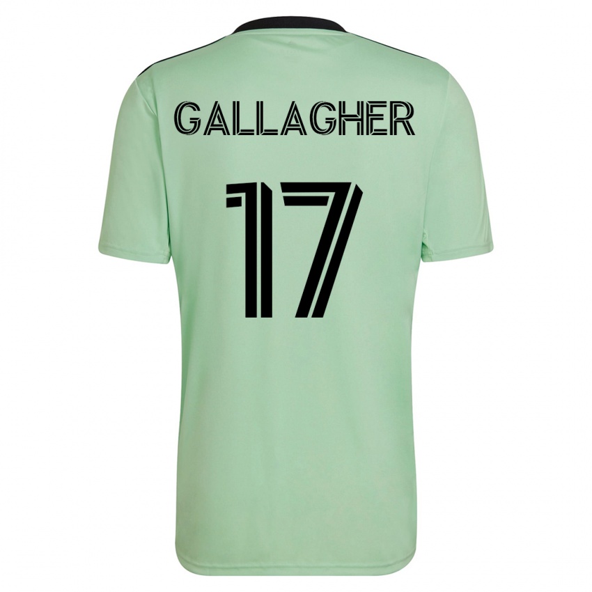 Mujer Camiseta Jon Gallagher #17 Verde Claro 2ª Equipación 2023/24 La Camisa México