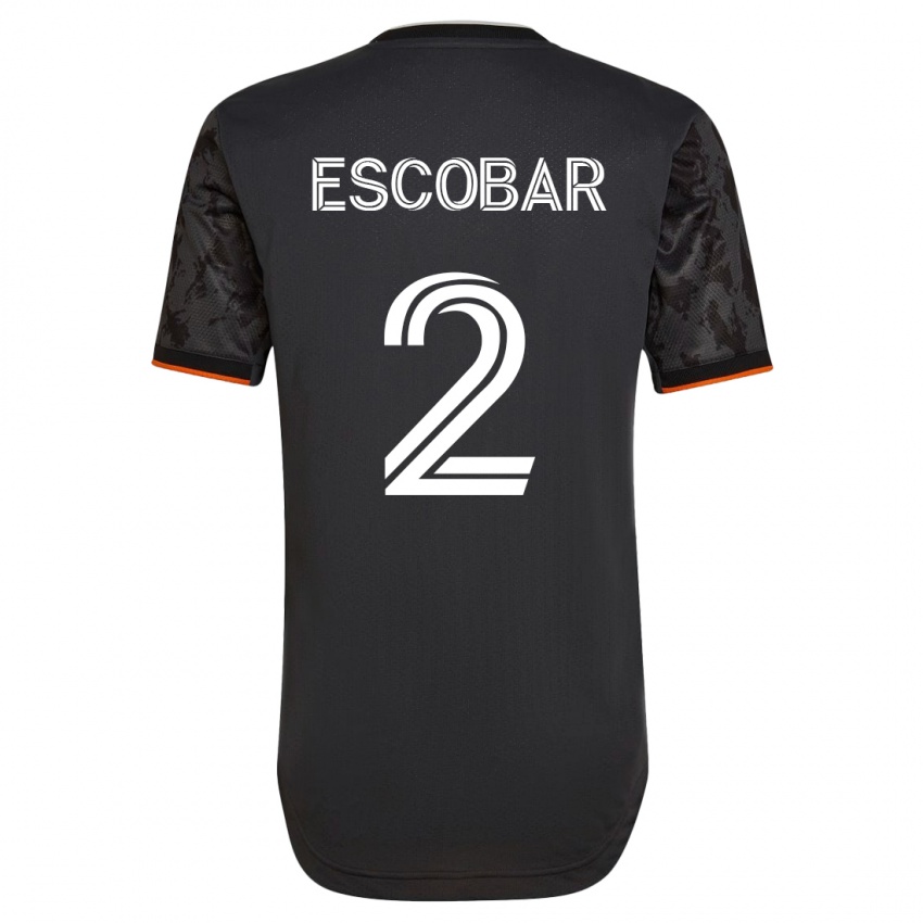 Mujer Camiseta Franco Escobar #2 Negro 2ª Equipación 2023/24 La Camisa México