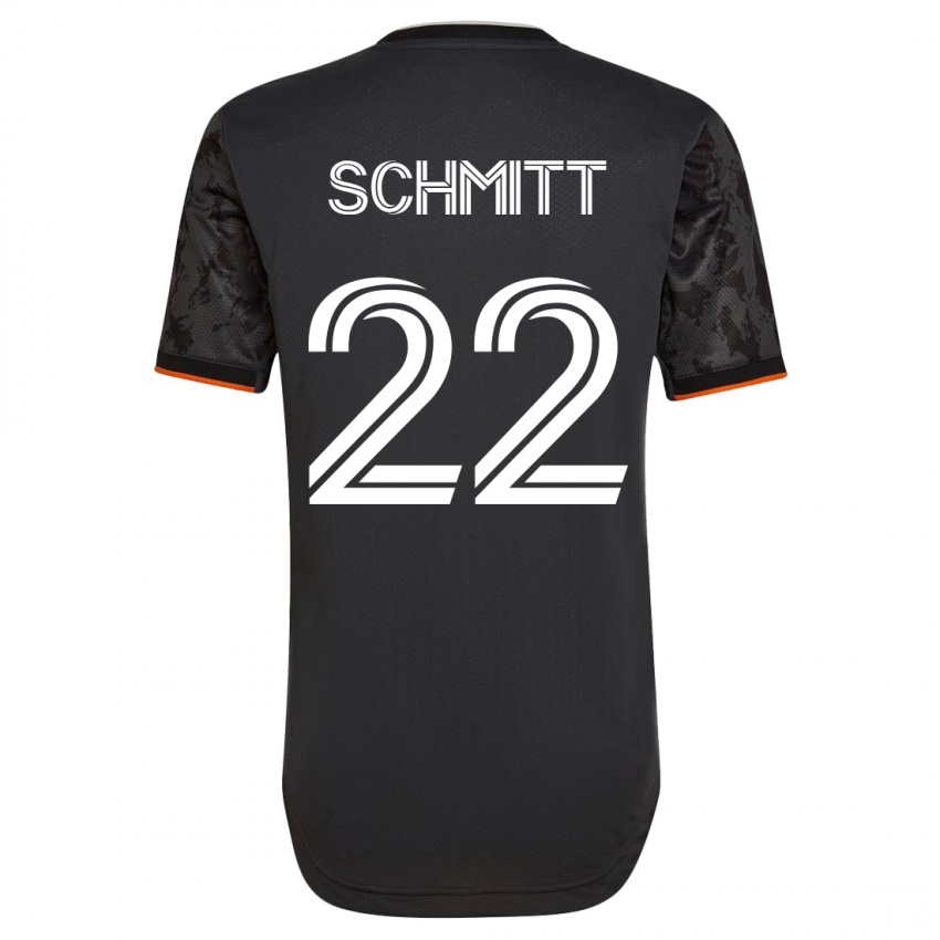 Mujer Camiseta Tate Schmitt #22 Negro 2ª Equipación 2023/24 La Camisa México