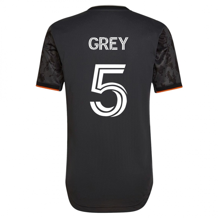 Mujer Camiseta Omar Grey #5 Negro 2ª Equipación 2023/24 La Camisa México