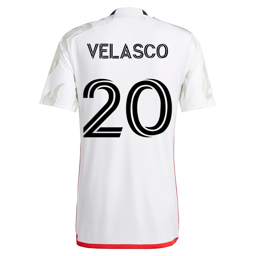 Mujer Camiseta Alan Velasco #20 Blanco 2ª Equipación 2023/24 La Camisa México