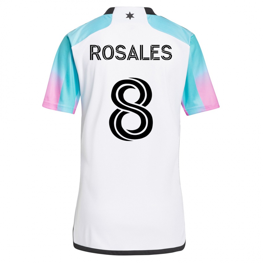 Mujer Camiseta Joseph Rosales #8 Blanco 2ª Equipación 2023/24 La Camisa México