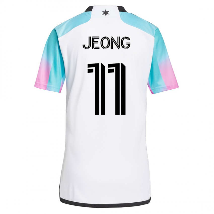 Mujer Camiseta Sang-Bin Jeong #11 Blanco 2ª Equipación 2023/24 La Camisa México