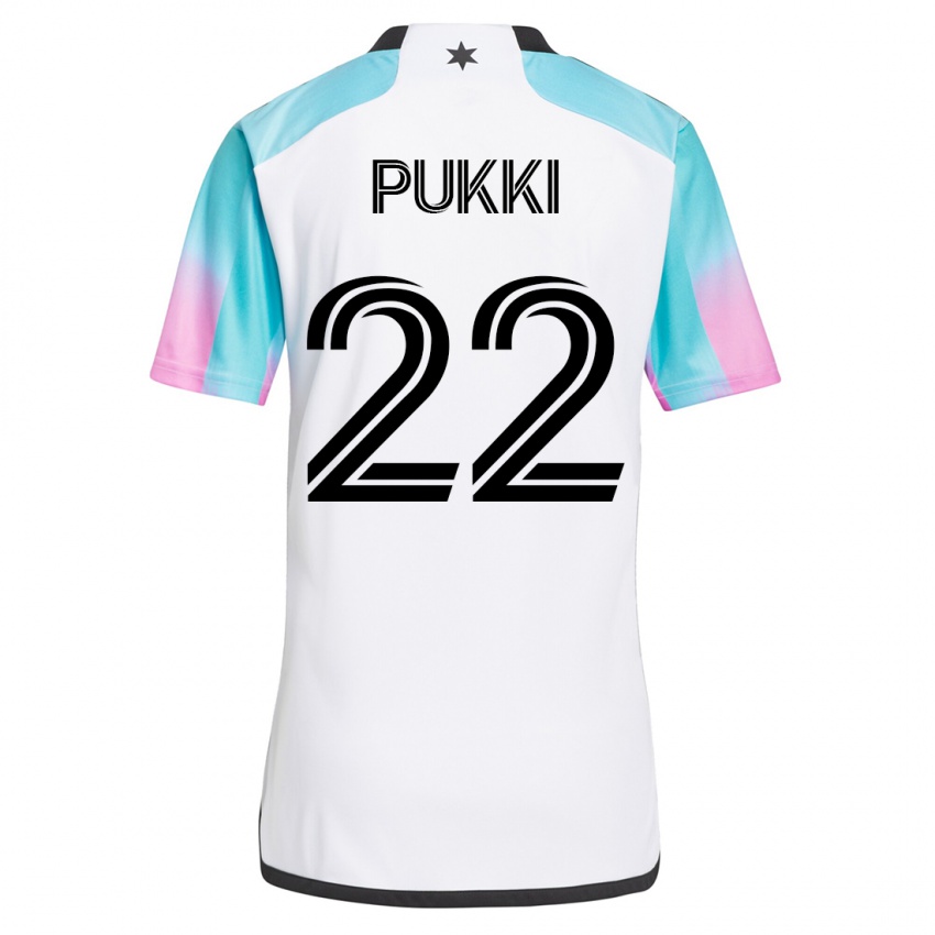 Mujer Camiseta Teemu Pukki #22 Blanco 2ª Equipación 2023/24 La Camisa México
