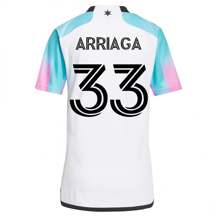 Mujer Camiseta Kervin Arriaga #33 Blanco 2ª Equipación 2023/24 La Camisa México