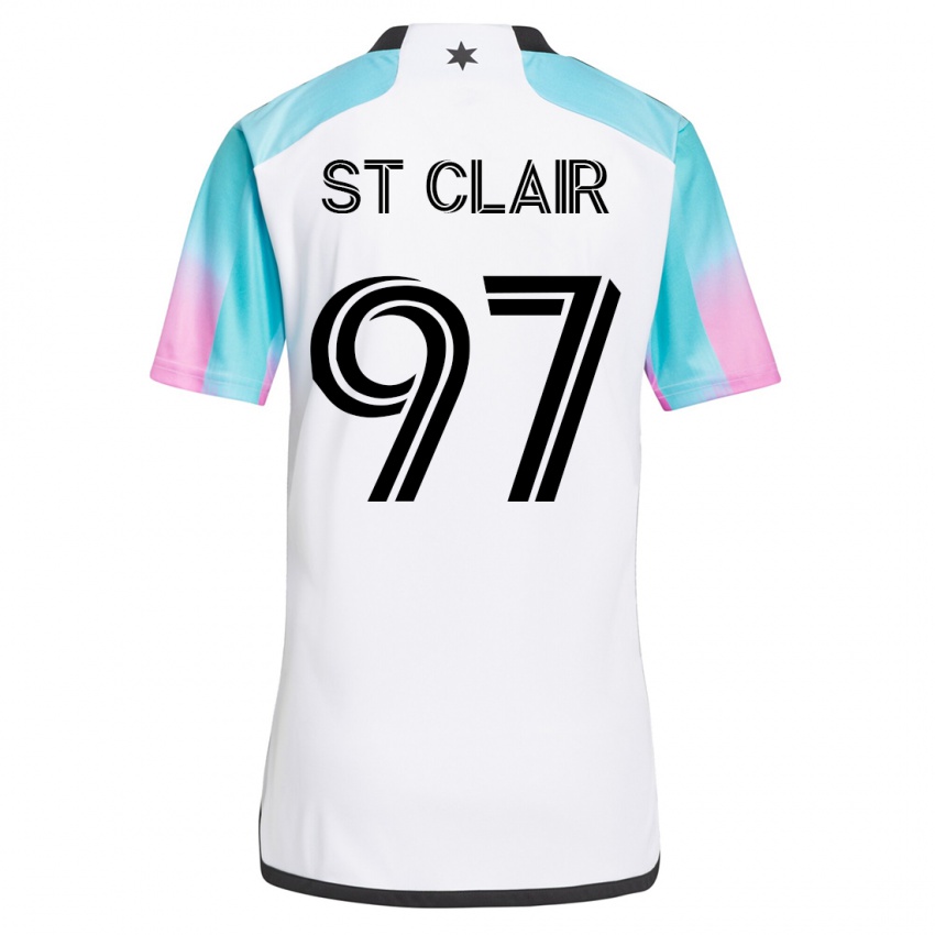 Mujer Camiseta Dayne St. Clair #97 Blanco 2ª Equipación 2023/24 La Camisa México
