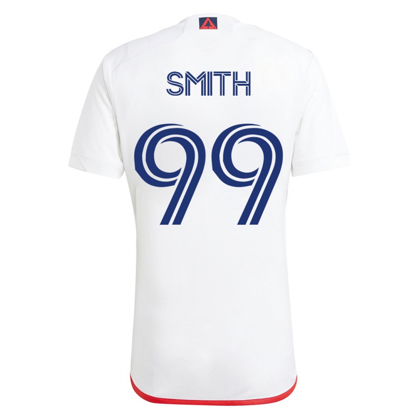Mujer Camiseta Jordan Adebayo-Smith #99 Blanco Rojo 2ª Equipación 2023/24 La Camisa México