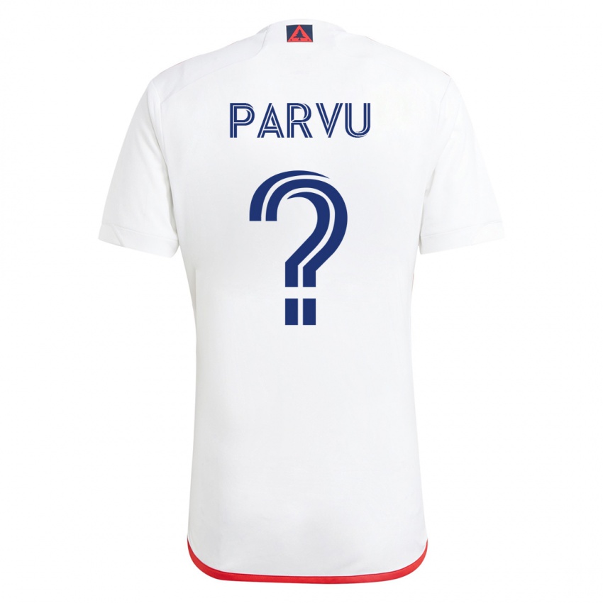 Mujer Camiseta Alexandru Parvu #0 Blanco Rojo 2ª Equipación 2023/24 La Camisa México