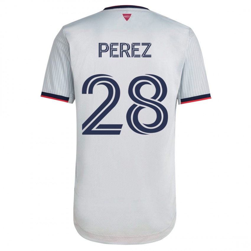 Mujer Camiseta Miguel Perez #28 Blanco 2ª Equipación 2023/24 La Camisa México