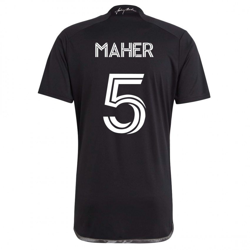 Mujer Camiseta Jack Maher #5 Negro 2ª Equipación 2023/24 La Camisa México