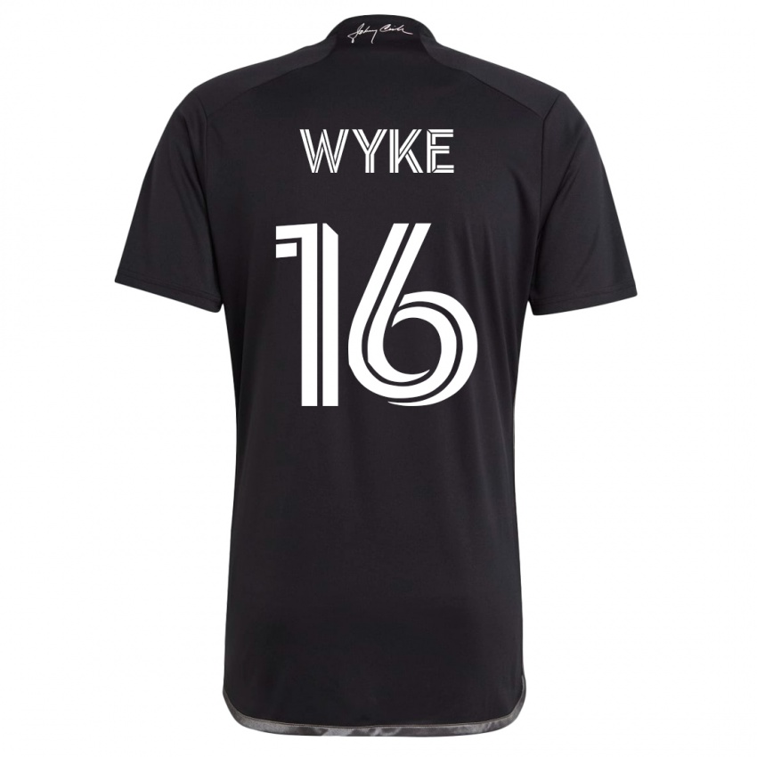 Mujer Camiseta Laurence Wyke #16 Negro 2ª Equipación 2023/24 La Camisa México