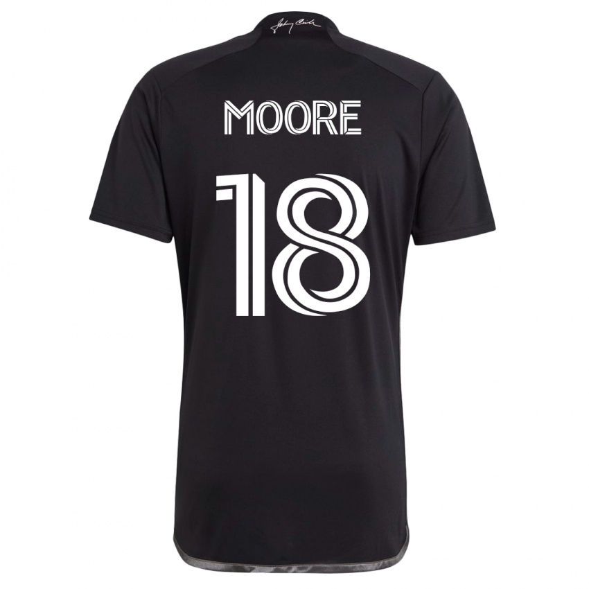 Mujer Camiseta Shaq Moore #18 Negro 2ª Equipación 2023/24 La Camisa México