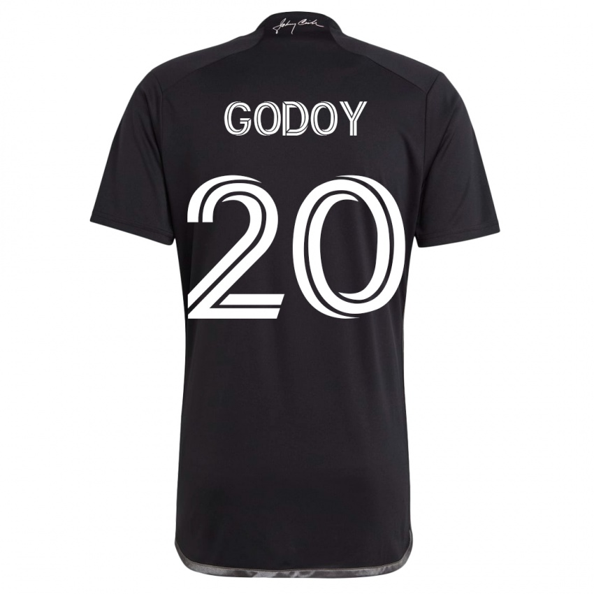 Mujer Camiseta Aníbal Godoy #20 Negro 2ª Equipación 2023/24 La Camisa México